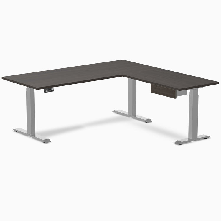 Desky Eco L-Shape Melamine Standing Desk With Drawer detail view 81