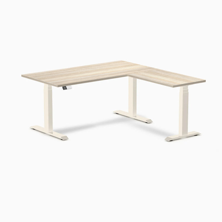 Desky Eco L-Shape Melamine Sit Stand Desk