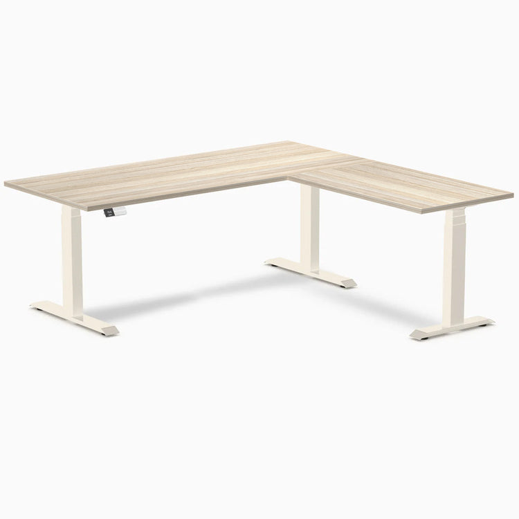 Desky Eco L-Shape Melamine Sit Stand Desk