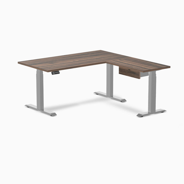 Desky Eco L-Shape Melamine Standing Desk With Drawer detail view 56
