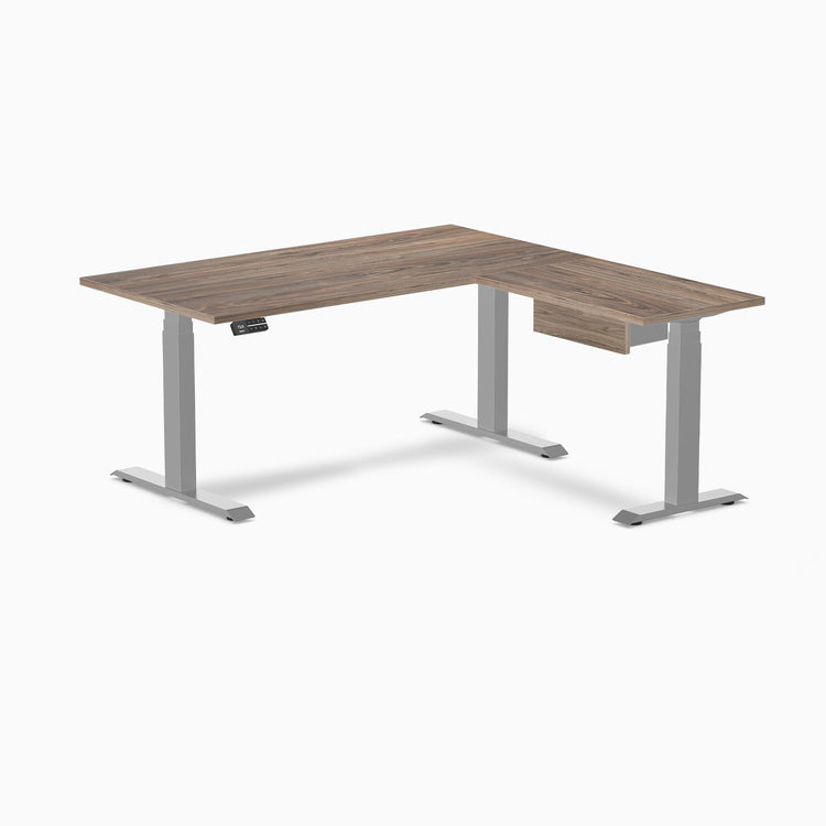 Desky Eco L-Shape Melamine Standing Desk With Drawer detail view 85