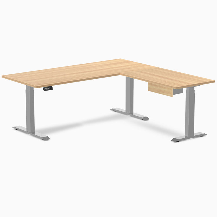 Desky Eco L-Shape Melamine Standing Desk With Drawer detail view 71