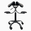 Black Ergonomic saddle stool - Desky