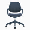 Modern low back ergonomic chair in blue