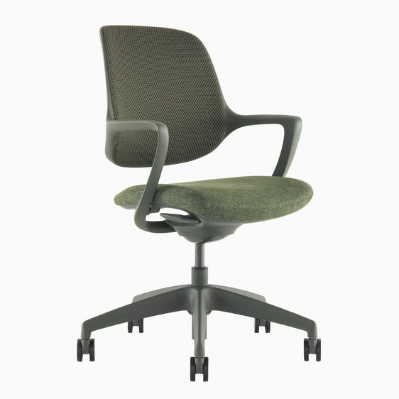 Green low back office chair 