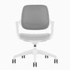 White low back mesh office chair