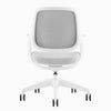 Adjustable low back white office chair