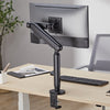 Desky flexi monitor arm on desk