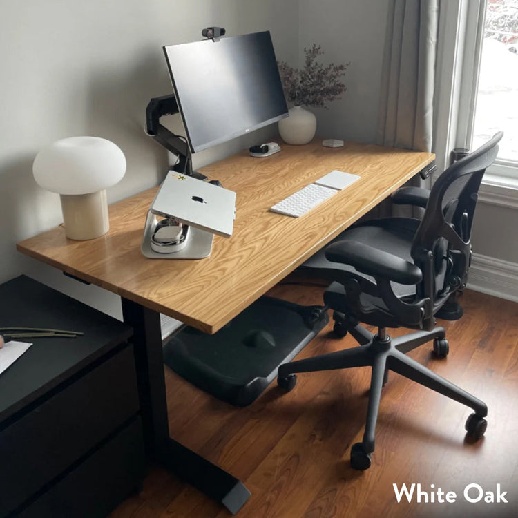 Desky Dual Hardwood Sit Stand Desk