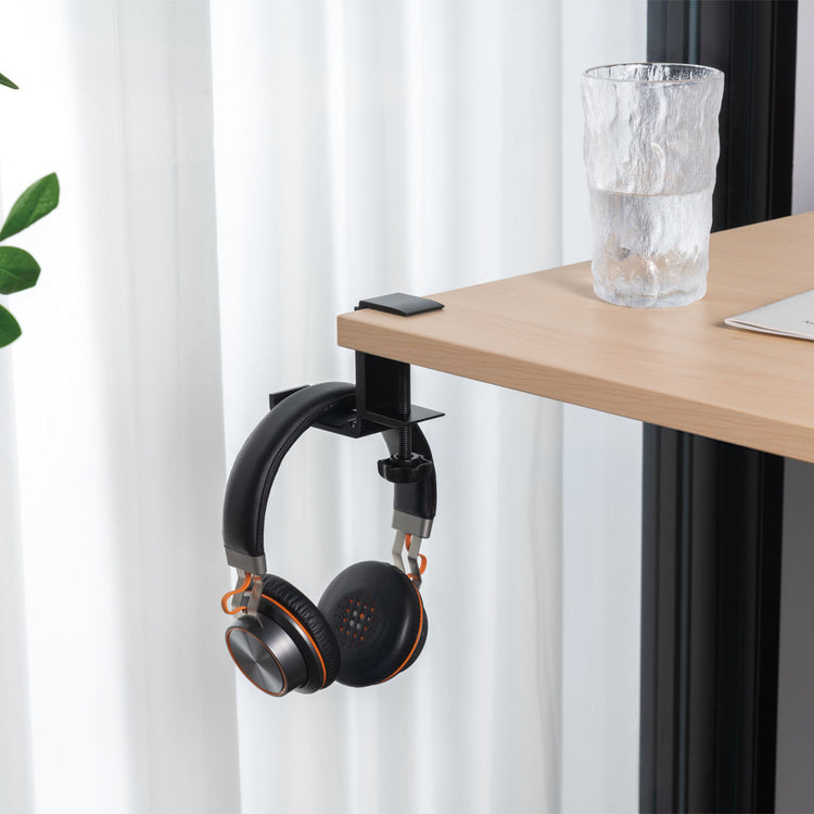 Corner foldable headphone hanger