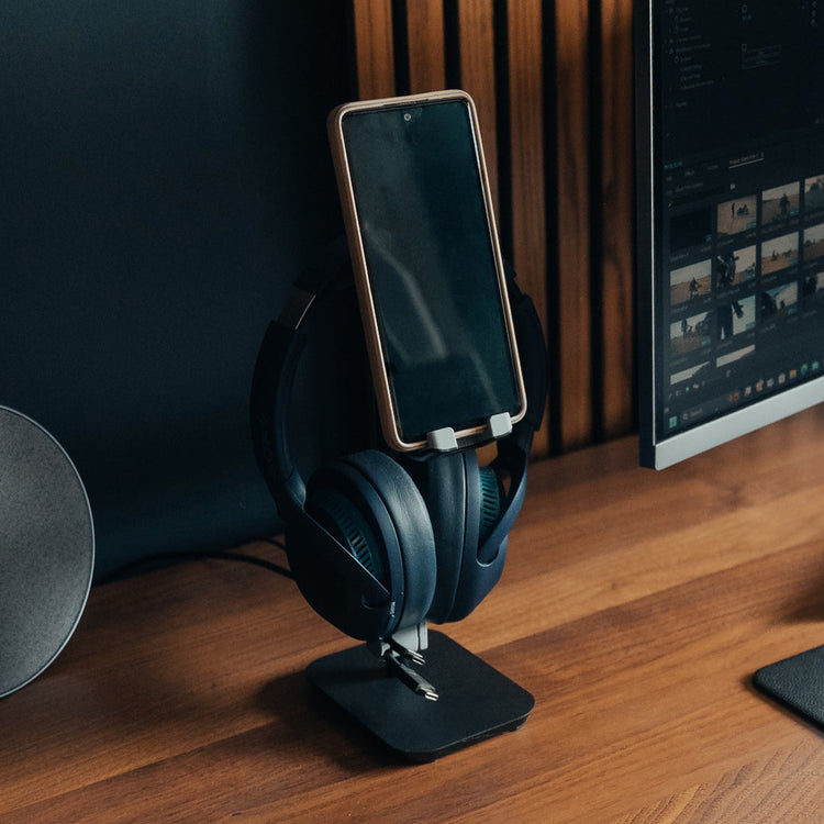 Desky Headphone and Phone Stand-Silver DeskyÌâå¨