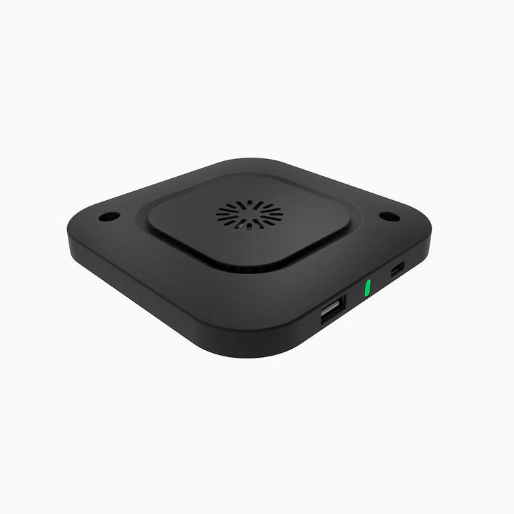 Desky hidden under desk wireless charger in black