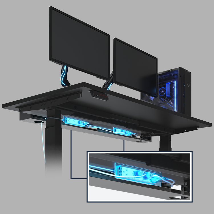 Desky Plugin Power Board-Power Accessories-Desky-Black-4 Ports-Starter Power Cable-DeskyÌâå¨ Australia