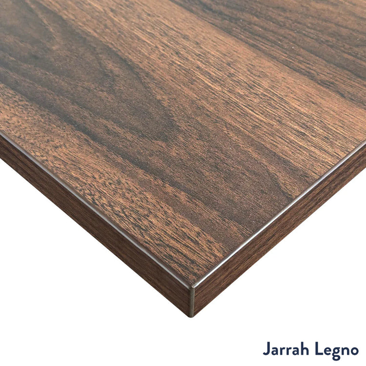 Desky scalloped melamine in jarrah legno desktop