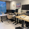 Desky L-Shape Melamine Sit Stand Desk White -DeskyÌâå¨