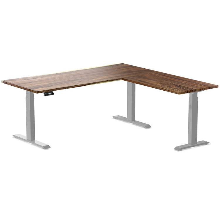 l-shape hardwood office desk