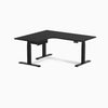 Desky Sigma L-Shape Gaming Desk With Drawer, Matte Black frame