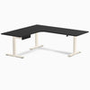 Desky Sigma L-Shape Gaming Desk With Drawer, Wheat frame