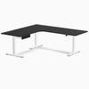 Desky Sigma L-Shape Gaming Desk With Drawer, White frame