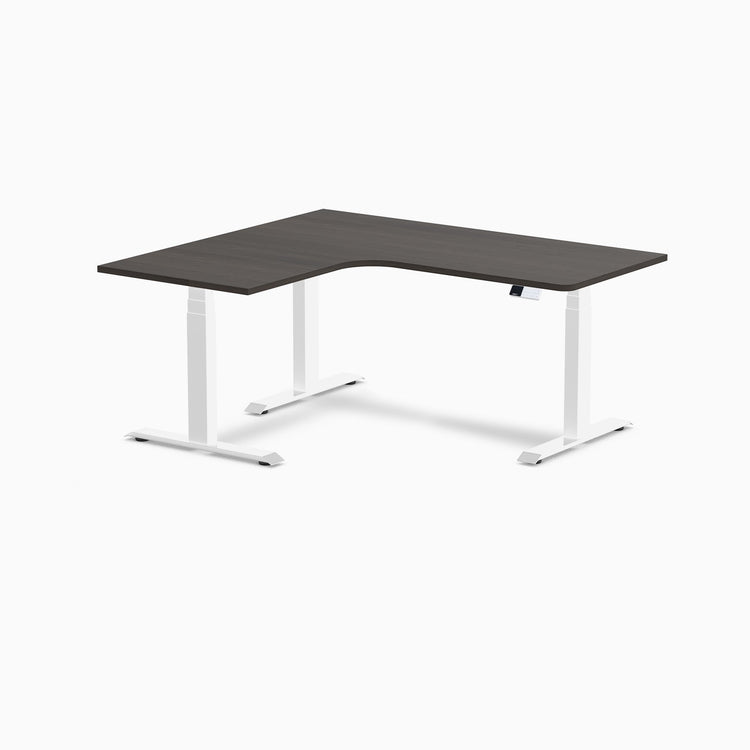Desky L-Shape Melamine Sit Stand Desk