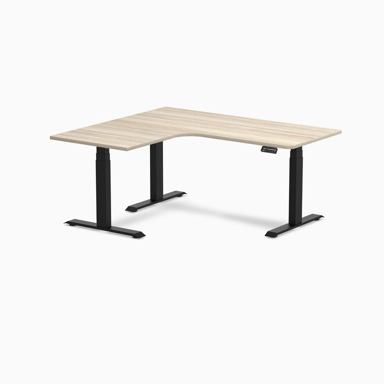Desky L-Shape Melamine Sit Stand Desk