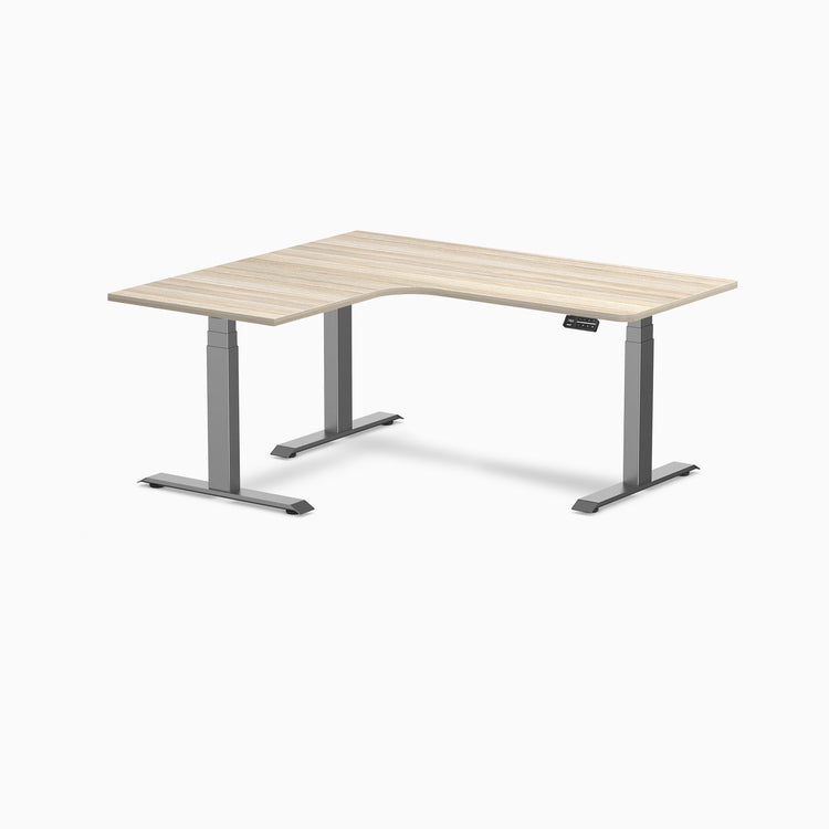 Desky L-Shape Melamine Sit Stand Desk