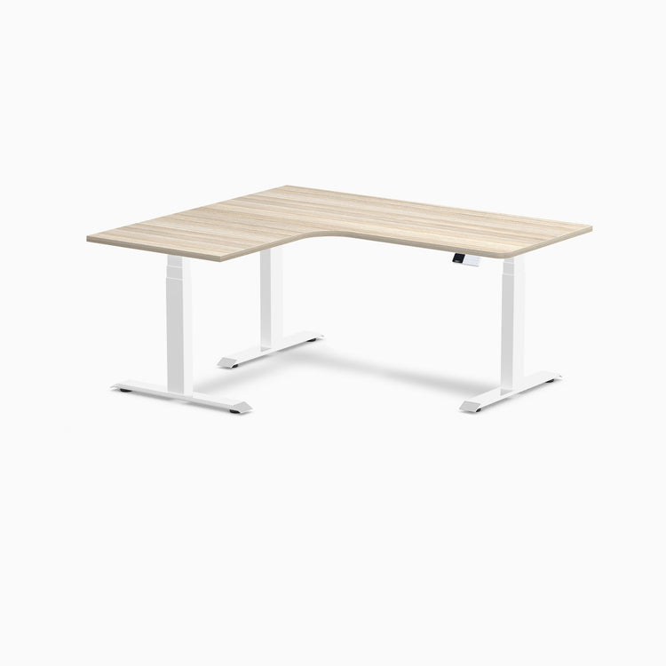 Desky L-Shape Melamine Sit Stand Desk