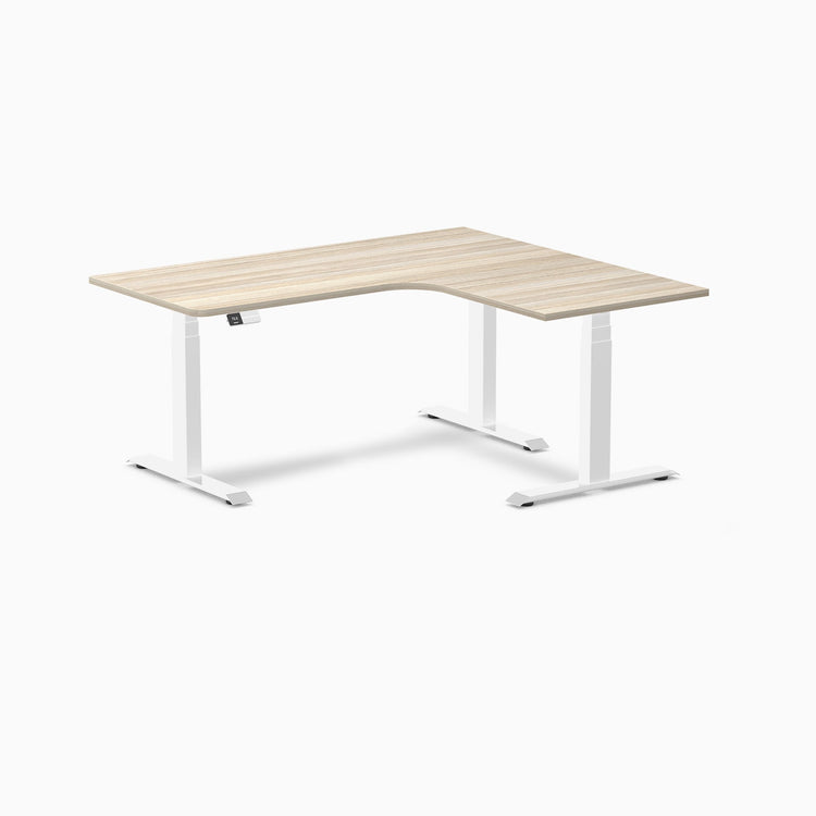 Desky L-Shape Melamine Sit Stand Desk