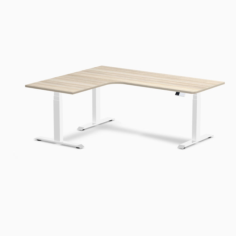 Desky L-Shape Melamine Sit Stand Desk