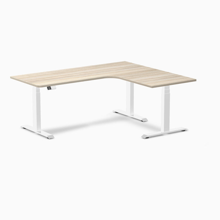 Desky L-Shape Melamine Sit Stand Desk