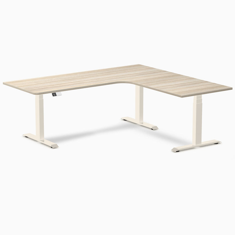 Desky L-Shape Melamine Sit Stand Desk