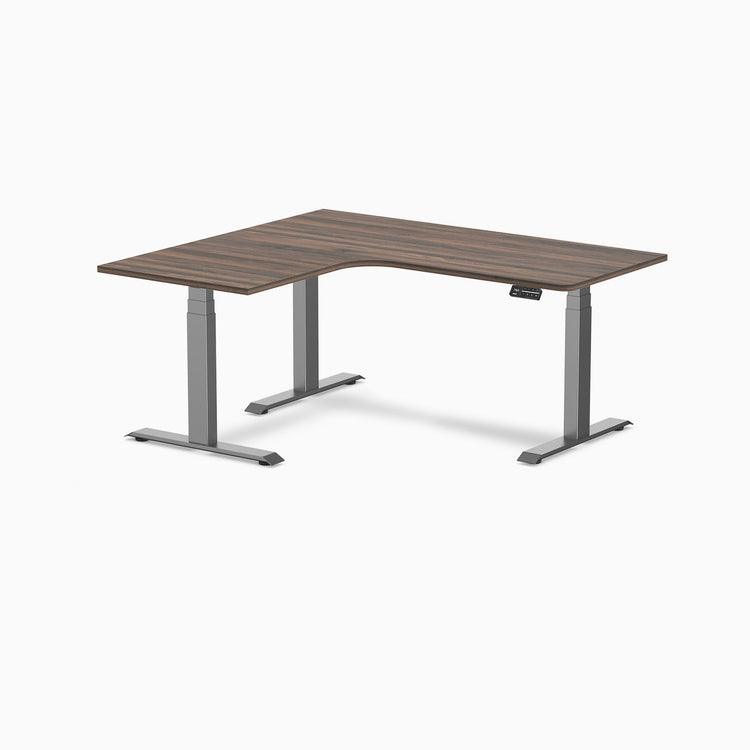 Desky L-Shape Melamine Sit Stand Desk