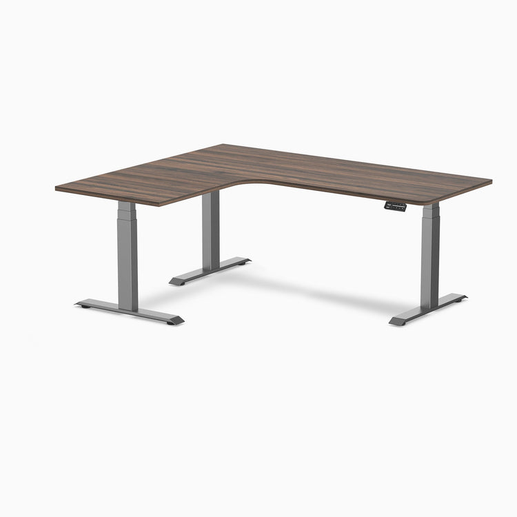 Desky L-Shape Melamine Sit Stand Desk