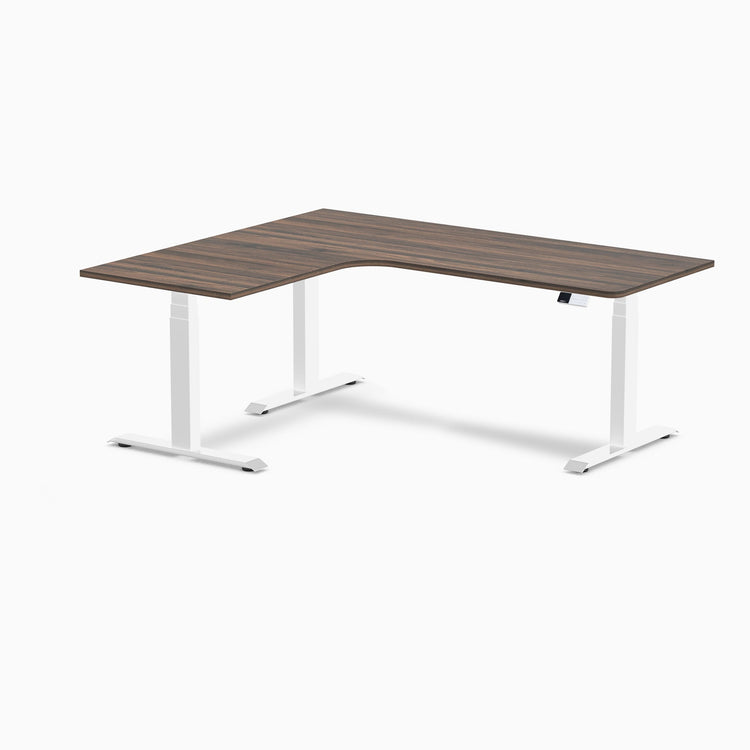 Desky L-Shape Melamine Sit Stand Desk