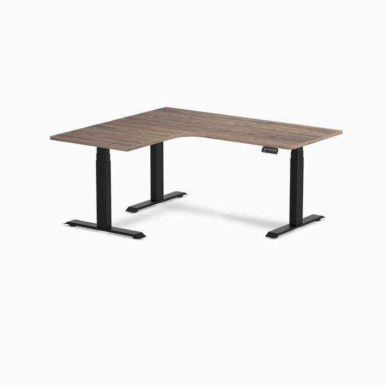 Desky L-Shape Melamine Sit Stand Desk