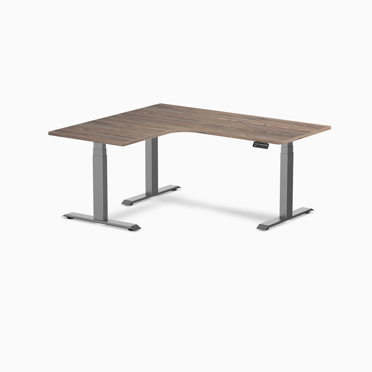 Desky L-Shape Melamine Sit Stand Desk