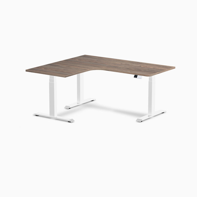 Desky L-Shape Melamine Sit Stand Desk