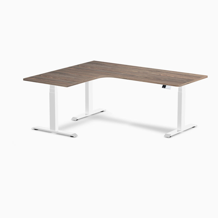 Desky L-Shape Melamine Sit Stand Desk