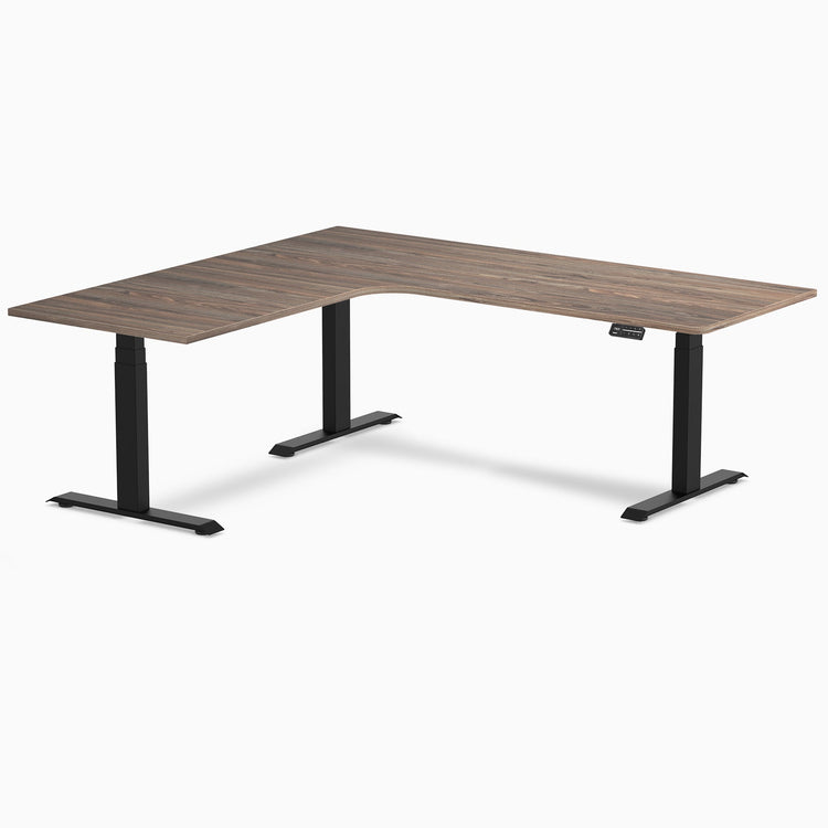Desky L-Shape Melamine Sit Stand Desk