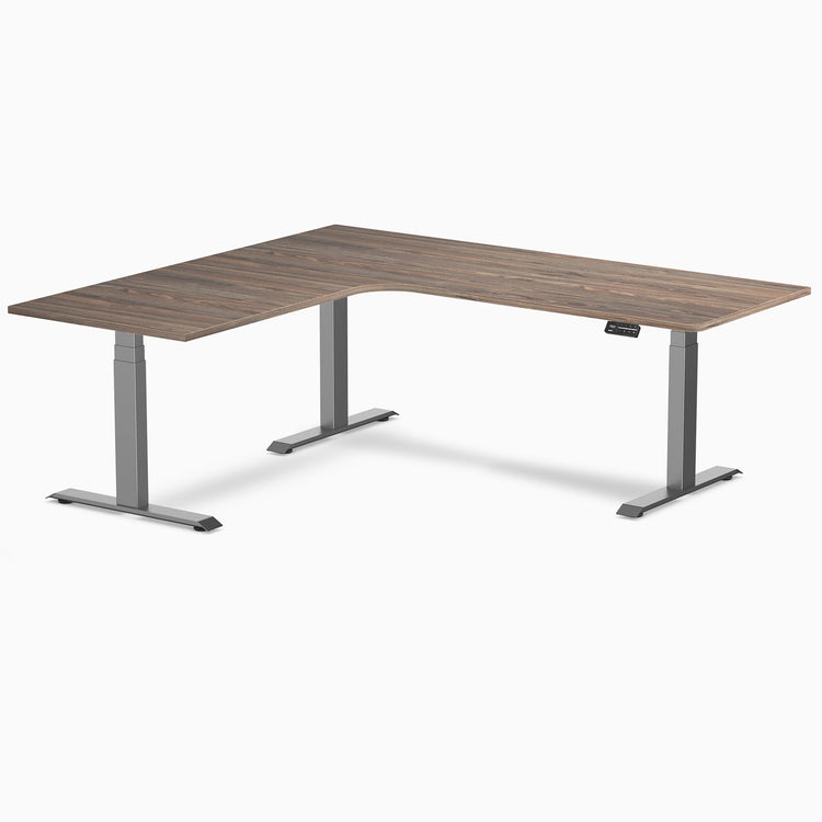 Desky L-Shape Melamine Sit Stand Desk
