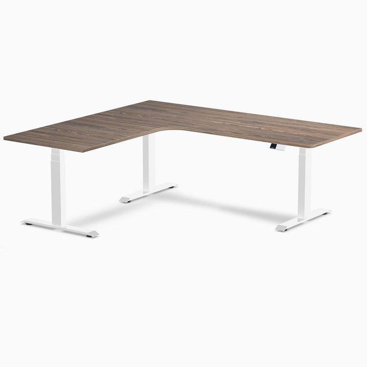 Desky L-Shape Melamine Sit Stand Desk