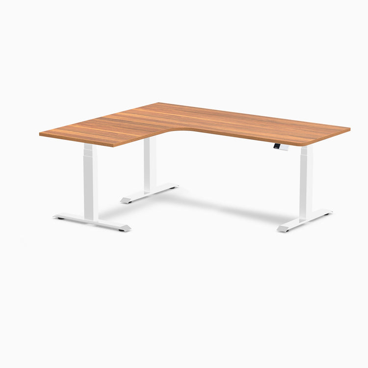 Desky L-Shape Melamine Sit Stand Desk