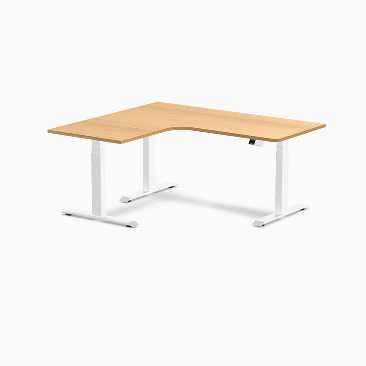 Desky L-Shape Melamine Sit Stand Desk