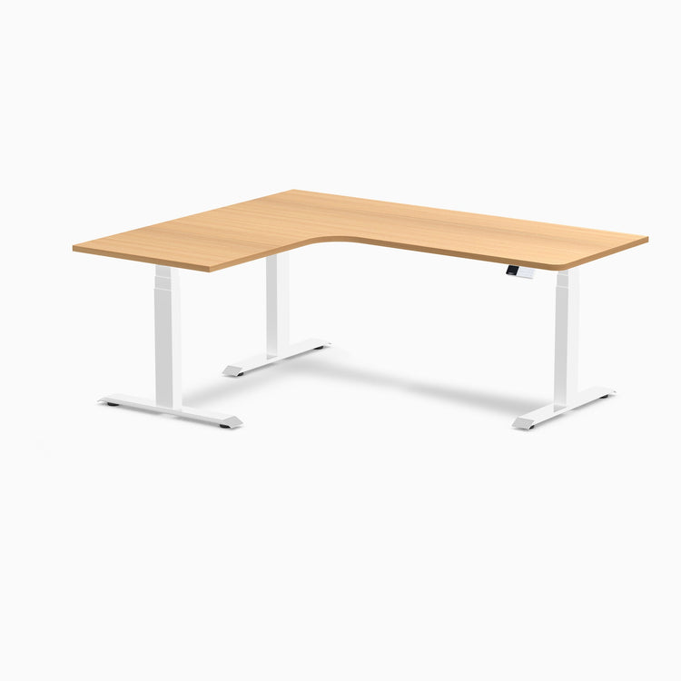 Desky L-Shape Melamine Sit Stand Desk