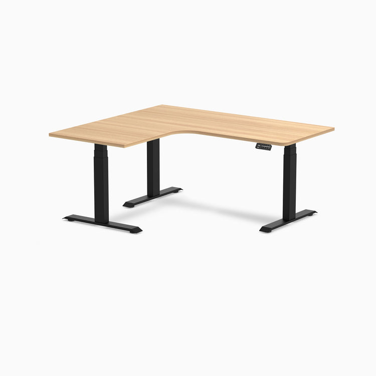 Desky L-Shape Melamine Sit Stand Desk