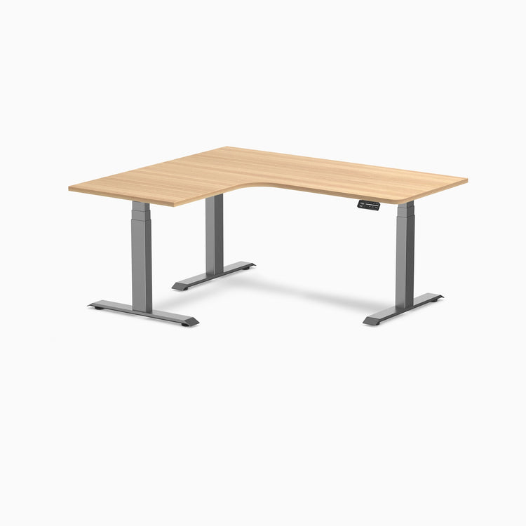 Desky L-Shape Melamine Sit Stand Desk