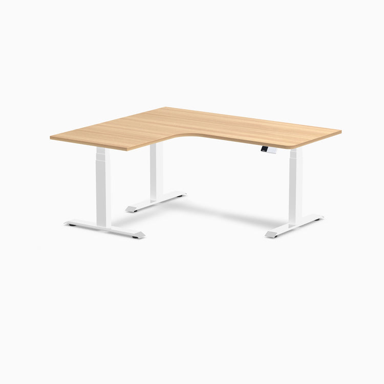 Desky L-Shape Melamine Sit Stand Desk