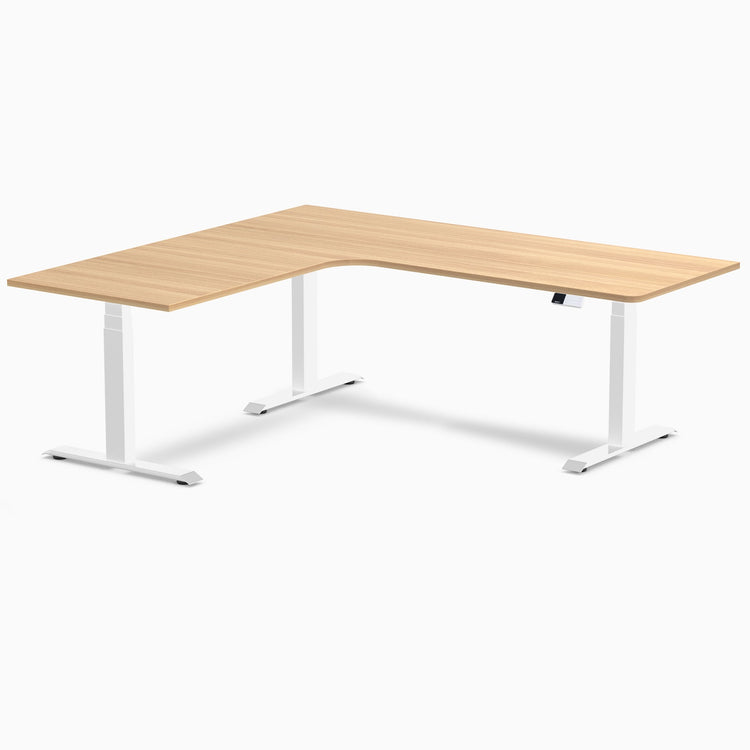Desky L-Shape Melamine Sit Stand Desk