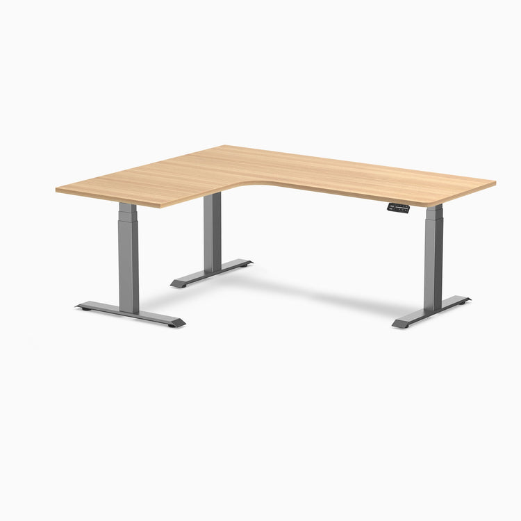 Desky L-Shape Melamine Sit Stand Desk