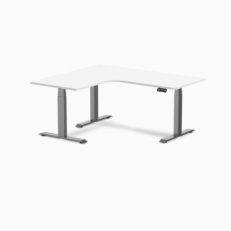 Desky L-Shape Melamine Sit Stand Desk